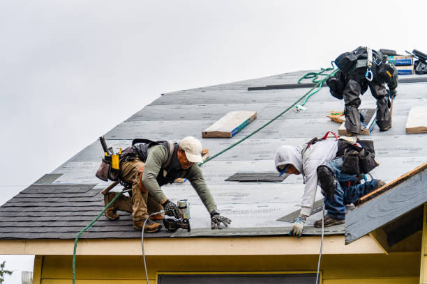 Professional Gutter Installation technician working in Del Valle, TX